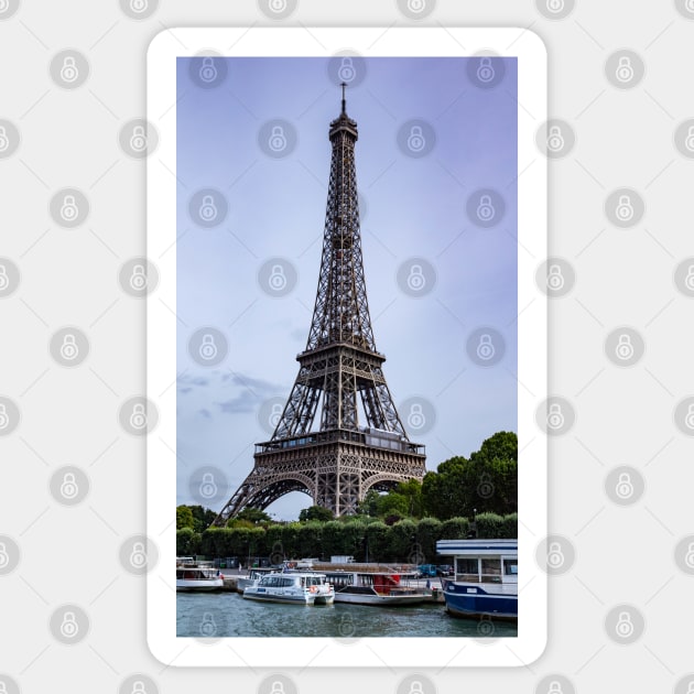 Parisian Elegance: A Sunset View of the Eiffel Tower Sticker by Rexel99